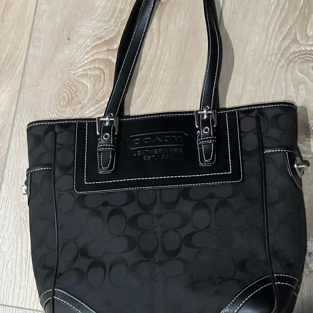 COACH Signature Legacy Tote Black - Picture 4 of 15